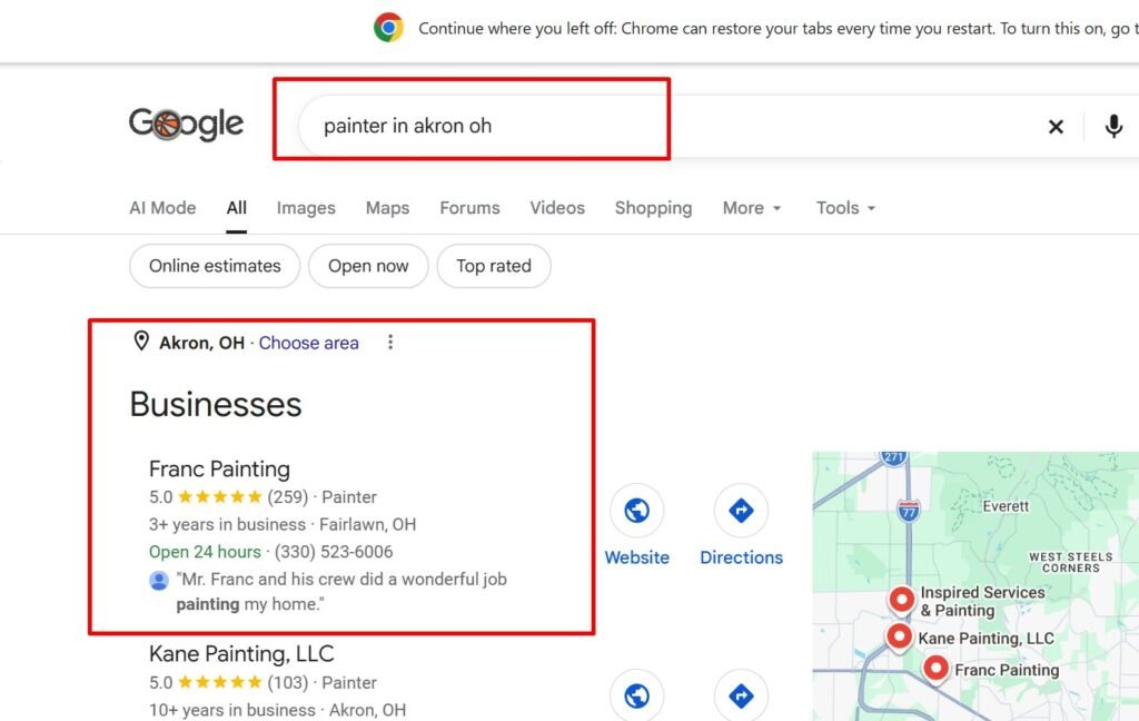 Franc Painting Google results